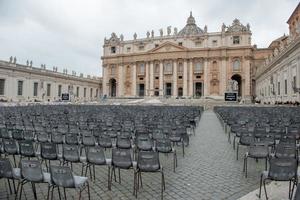 Rome 2023 St. Peter's Square with marble columns and statues photo