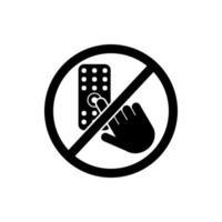 do not touch, remote vector icon