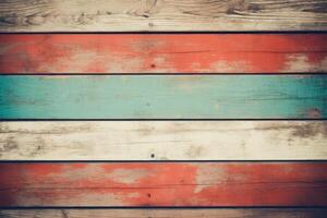 Colorful painted wooden plank background texture created with technology. photo
