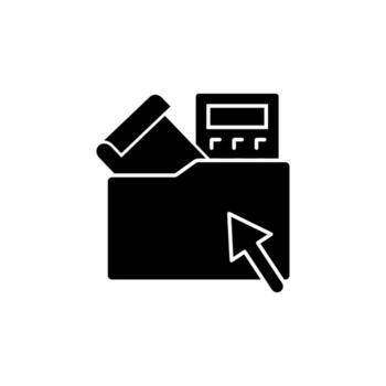 Data document calculator vector icon