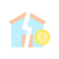 house broken vector icon