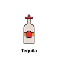 Tequila, alcohol vector icon