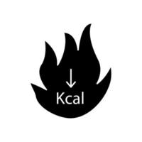 fuego kcal vector icono