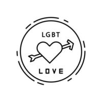 Heart, love, lgbt vector icon