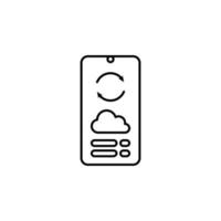 Sync mobile cloud vector icon