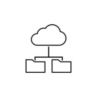 data, cloud vector icon