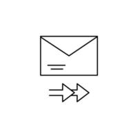 Message, arrow, email vector icon