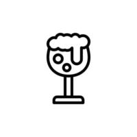 Goblet, beer vector icon