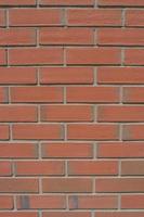 Pattern of modern bricks of a building wall, as a background, closeup, details. photo