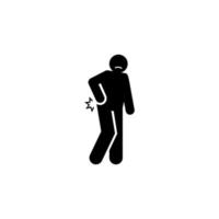 Man, pain, ache vector icon