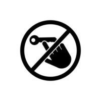 don't touch, key vector icon