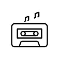 Cassette, music vector icon