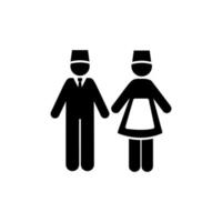 Man, girl, service, job, hotel vector icon