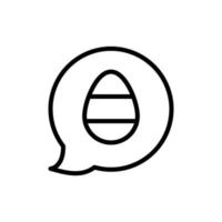 Chat egg vector icon