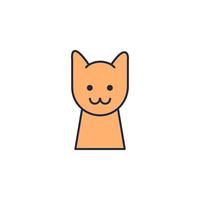 gato dibujos animados vector icono