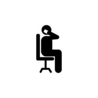 Businessman phone call explain vector icon