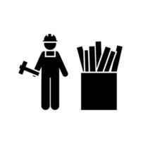 Man, job, joint, wrench, person vector icon