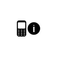 Mobile phone info vector icon