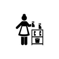 Cleaner, hotel, services, maid vector icon