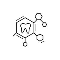 Label tooth vector icon