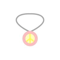 Necklace, peace vector icon