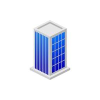 isometric office building vector icon