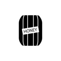 un barril de miel vector icono