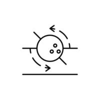 rotación bolos pelota vector icono