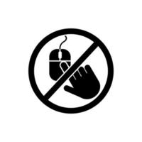 do not touch, mouse vector icon