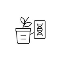 DNA, plant vector icon