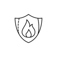 Fire, safety vector icon