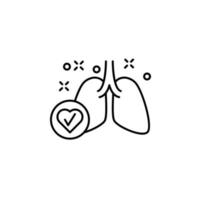 Lung, health vector icon