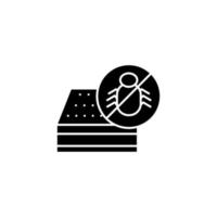 Mattress, insect, ban vector icon