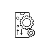 Smartphone gear setting vector icon