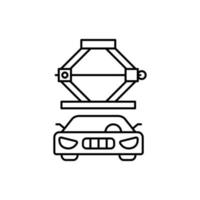 Car lifter, car repair vector icon