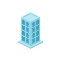 isometric office building vector icon