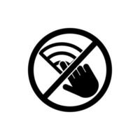 hacer no tocar, Wifi vector icono