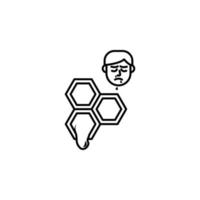 Miel, alérgico cara vector icono