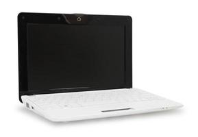 laptop isolated on white background photo