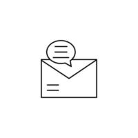 Chat, message, email vector icon