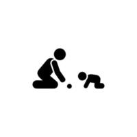 Ball, father, parent, baby vector icon