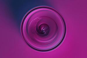 3D rendering abstract   pink  round shape, portal with frame .  round spiral on monochrome   isolated background photo