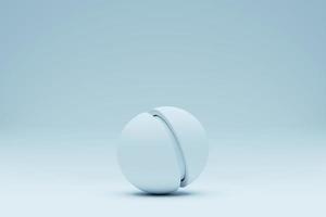 3d ilustración de un azul esfera en un monocromo antecedentes. ciber pelota esfera foto