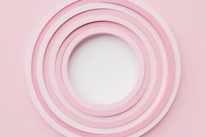 Abstract striped spiral  pink  and white background, 3D illustration photo