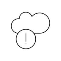 Cloud computing, exclamation mark vector icon