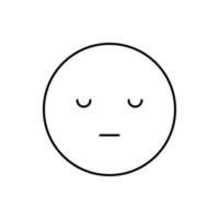 Resting, emotions vector icon