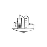 city building vector icon