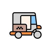 Tuk tuk, car vector icon