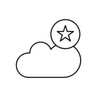 Cloud computing, star, SEO vector icon