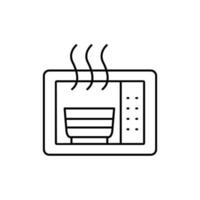 Microwave plate vector icon